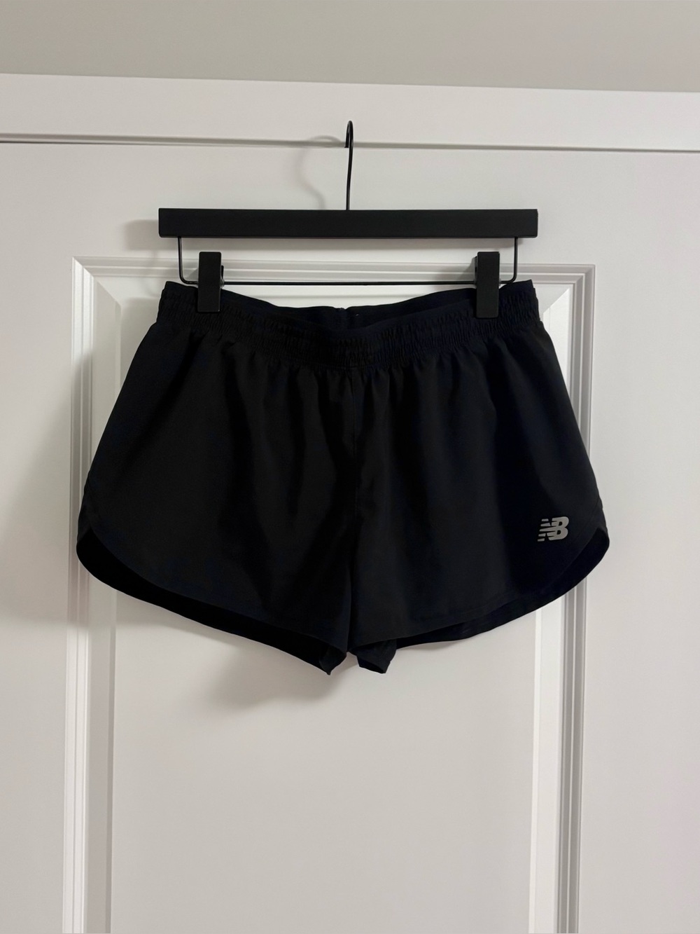 Black New Balance workout shorts